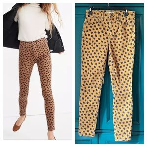Madewell 10" High-Rise Skinny Jeans in Leopard Dot